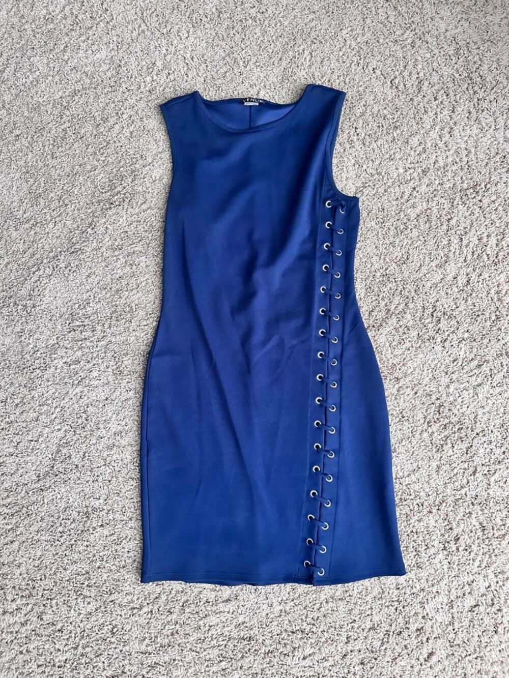 Venus Blue Dress with Side Detail